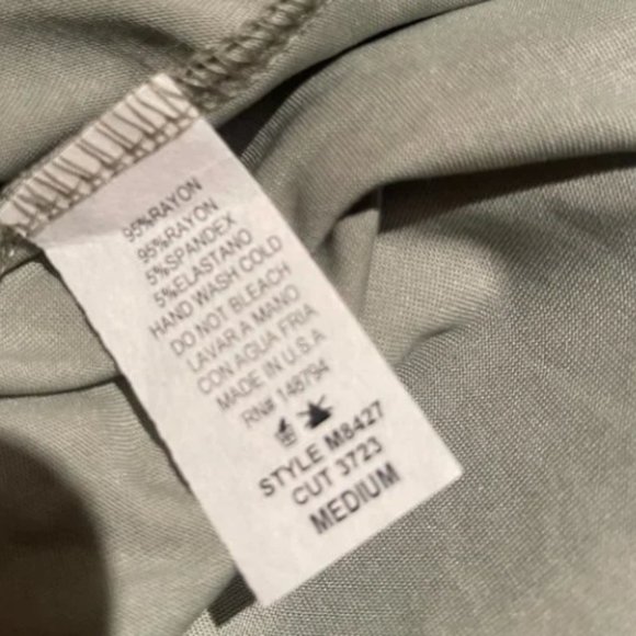 Anthro Ultra Soft Knit High Low Jersey Dress Minted Sage Green SZ MEDIUM NWT - Picture 11 of 14